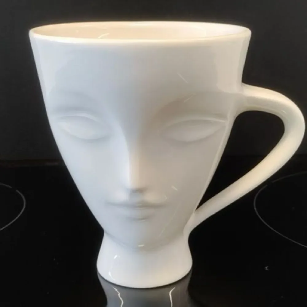 JONATHAN ADLER Giuliette Mug. Glossy White. Set of 2. Pristine Condition.